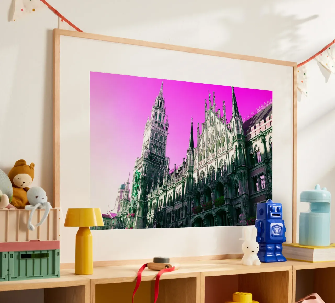 München ist bunt poster con telaio in plastica da Jonas Klein
