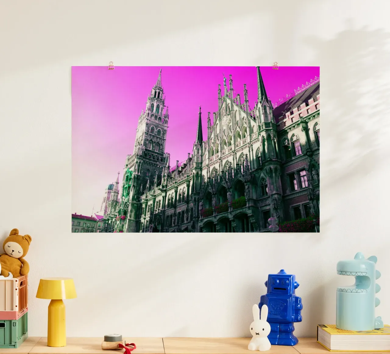 München ist bunt poster con telaio in plastica da Jonas Klein