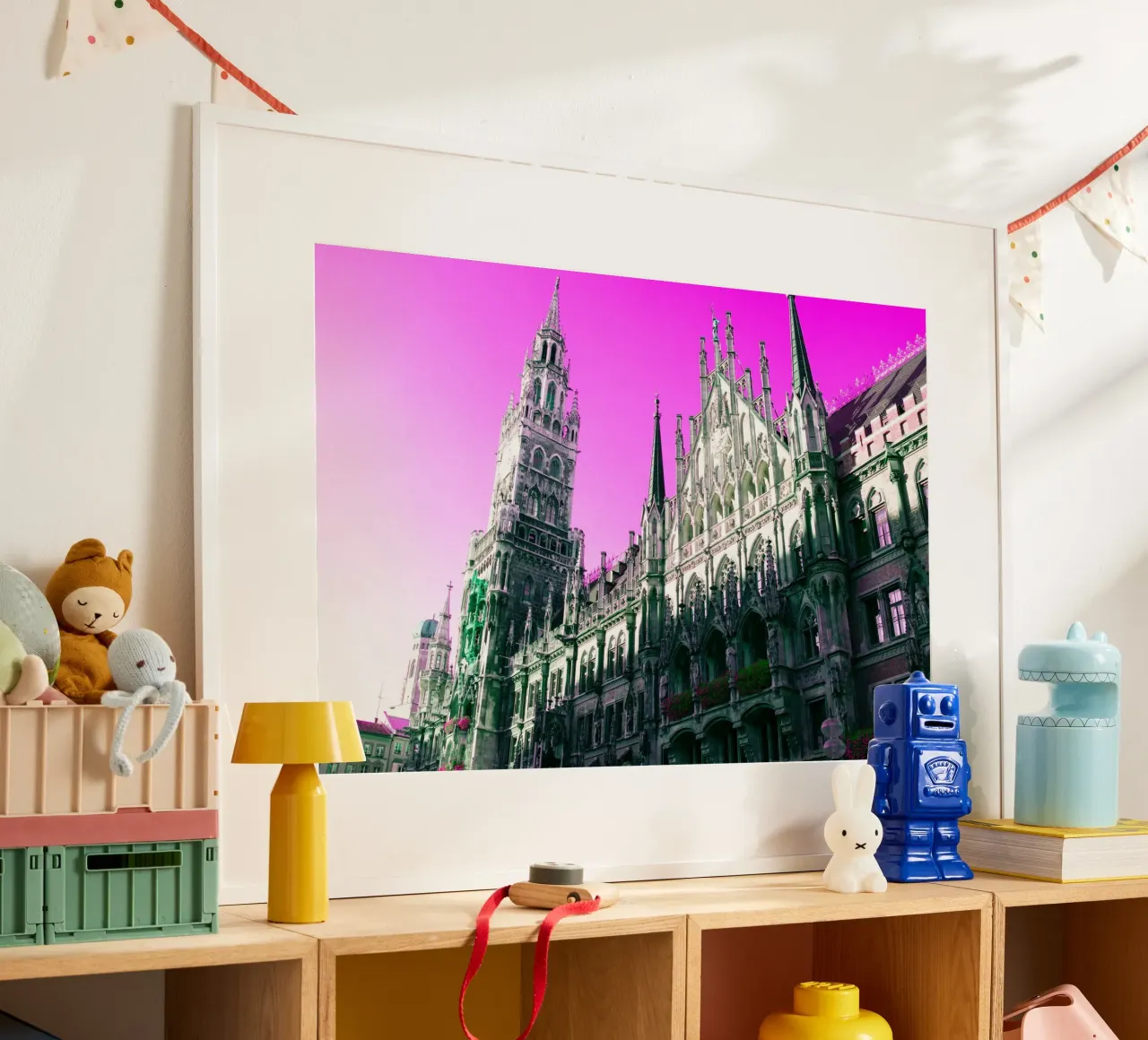 München ist bunt poster con telaio in plastica da Jonas Klein