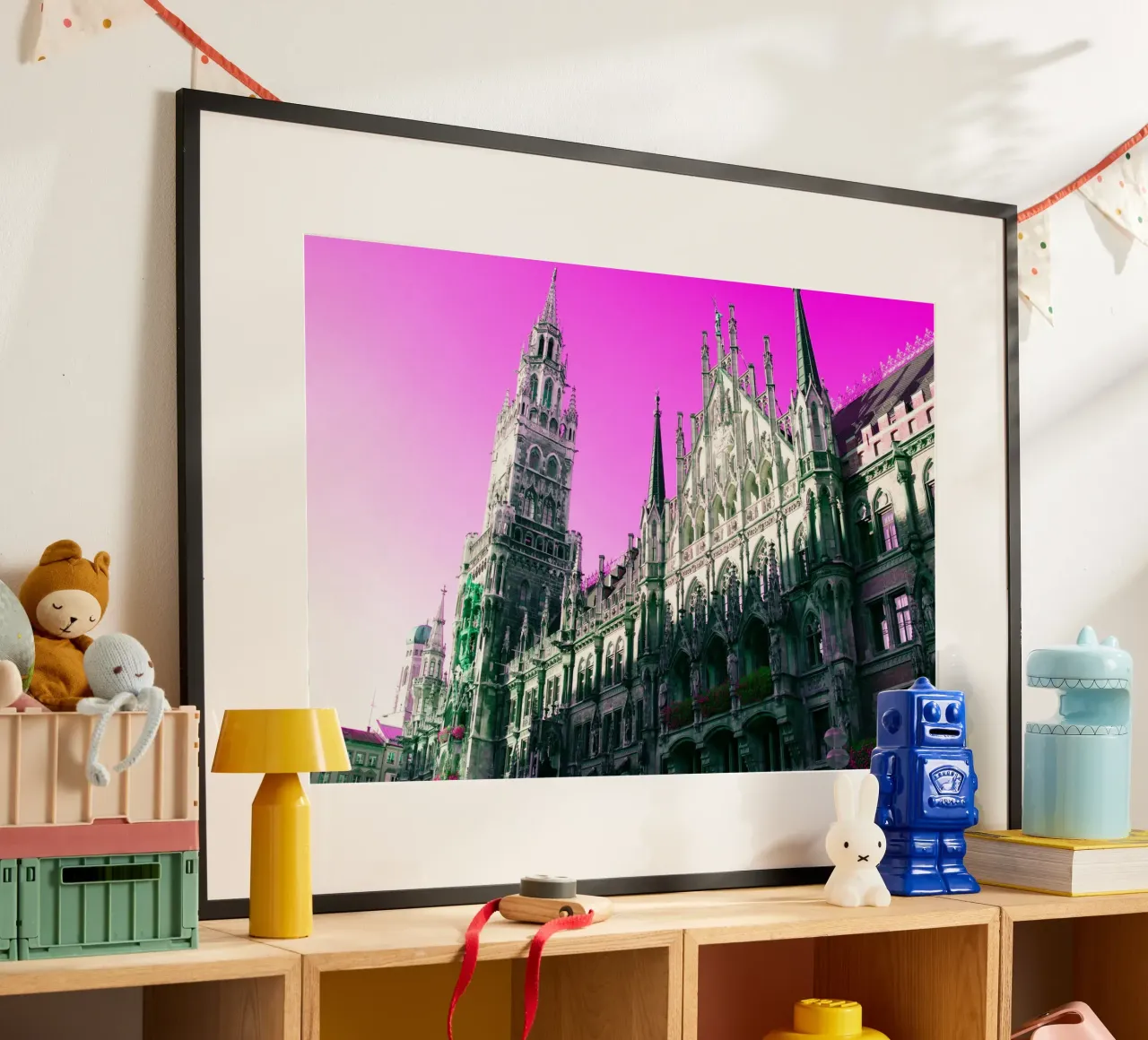 München ist bunt poster con telaio in plastica da Jonas Klein