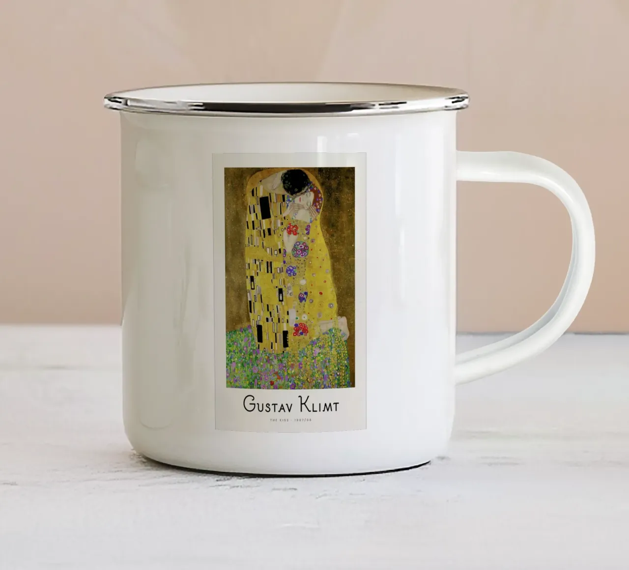 Klimt - The Kiss tazza in smalto da ARTOTHEK
