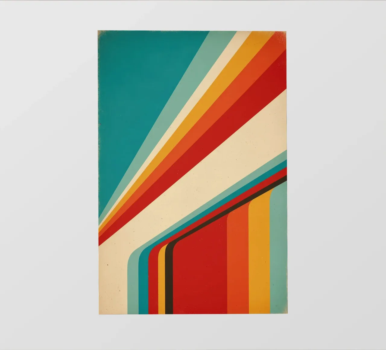 Nostalgico astratto personalizzabile a strisce retrò V1 telo in pvc da Autofocus