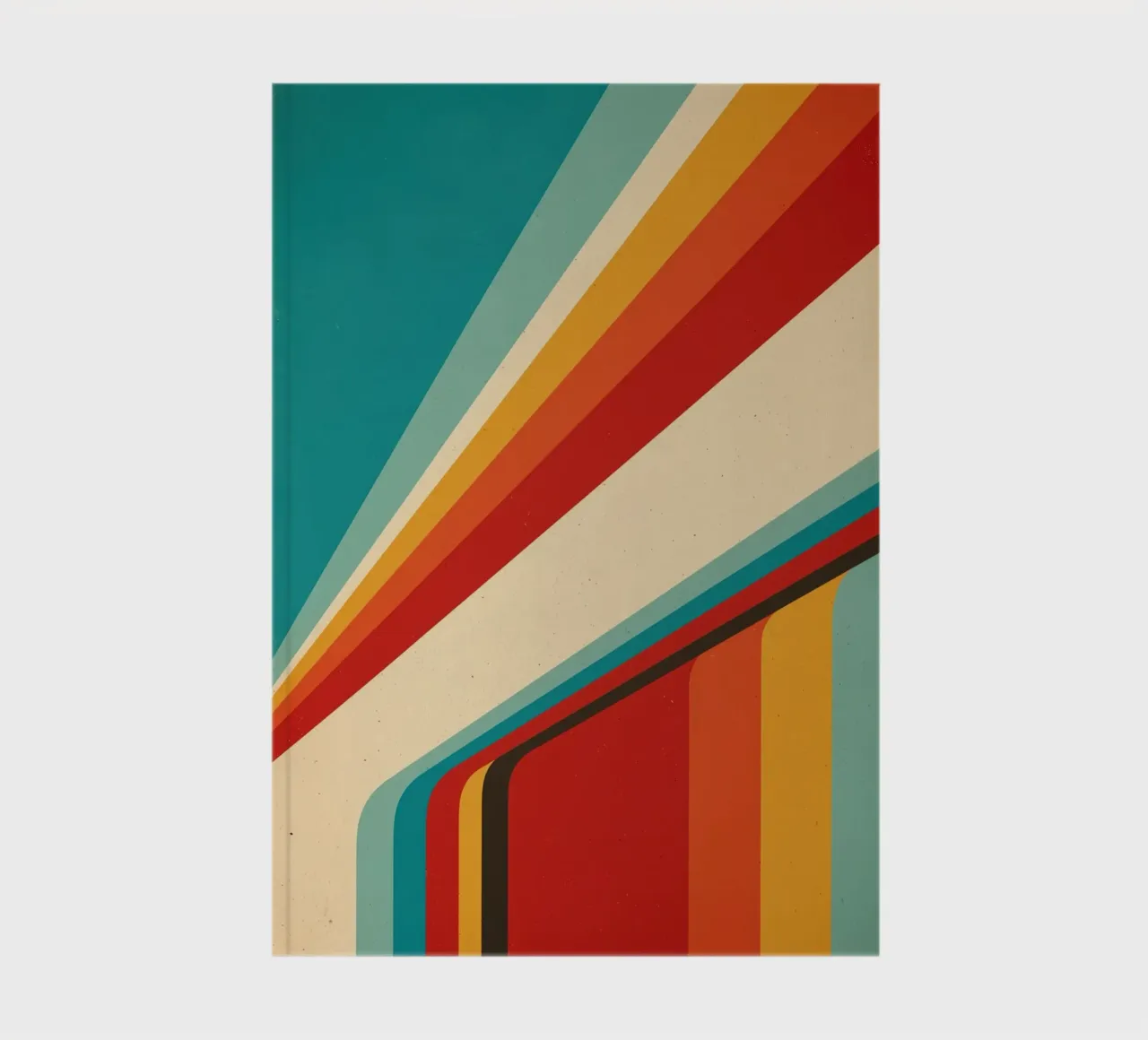 Nostalgic Abstract Customisable Retro Stripes V1 notebook by Autofocus