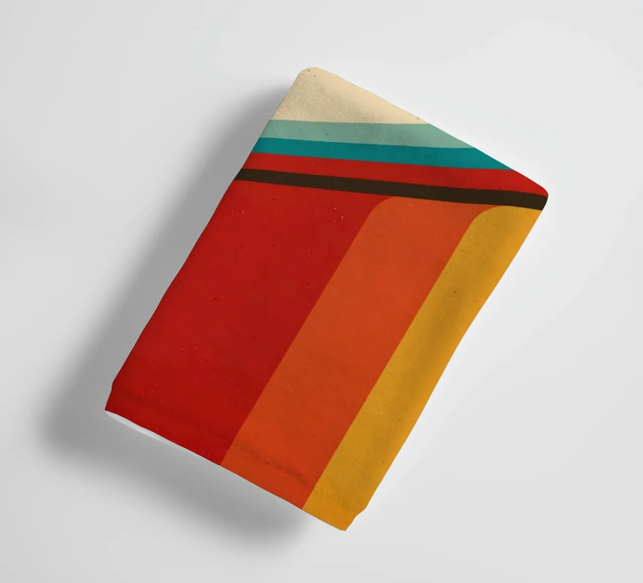 Nostalgic Abstract Customisable Retro Stripes V1 towel by Autofocus
