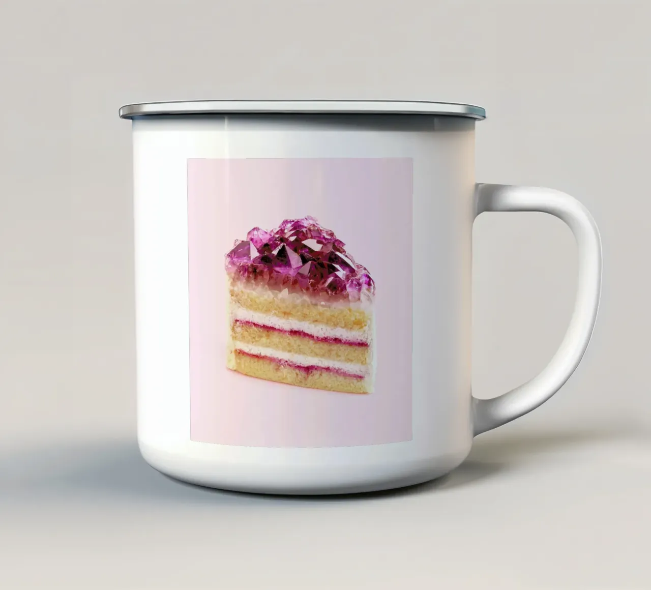 Quartz Cake tazza in smalto da Paul Fuentes Design