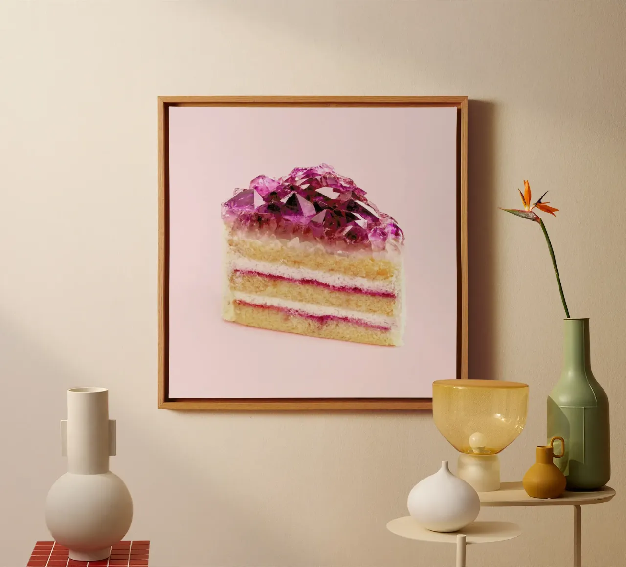 Quartz Cake tela con Cornice a cassetta da Paul Fuentes Design