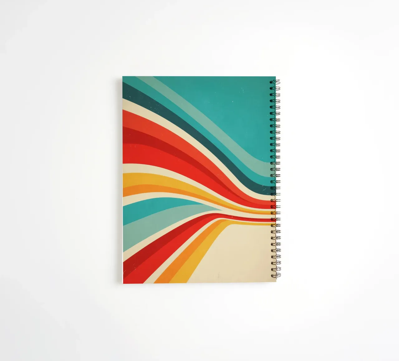 Nostalgic Abstract Customisable Retro Stripes V2 spiral notebook by Autofocus