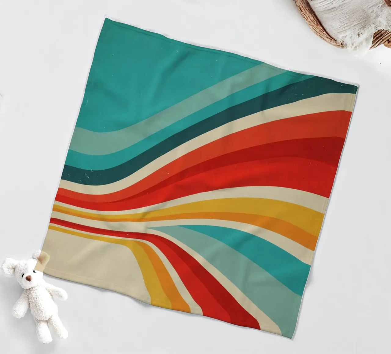 Strisce retrò astratte nostalgiche personalizzabili V2 coperta in pile da Autofocus