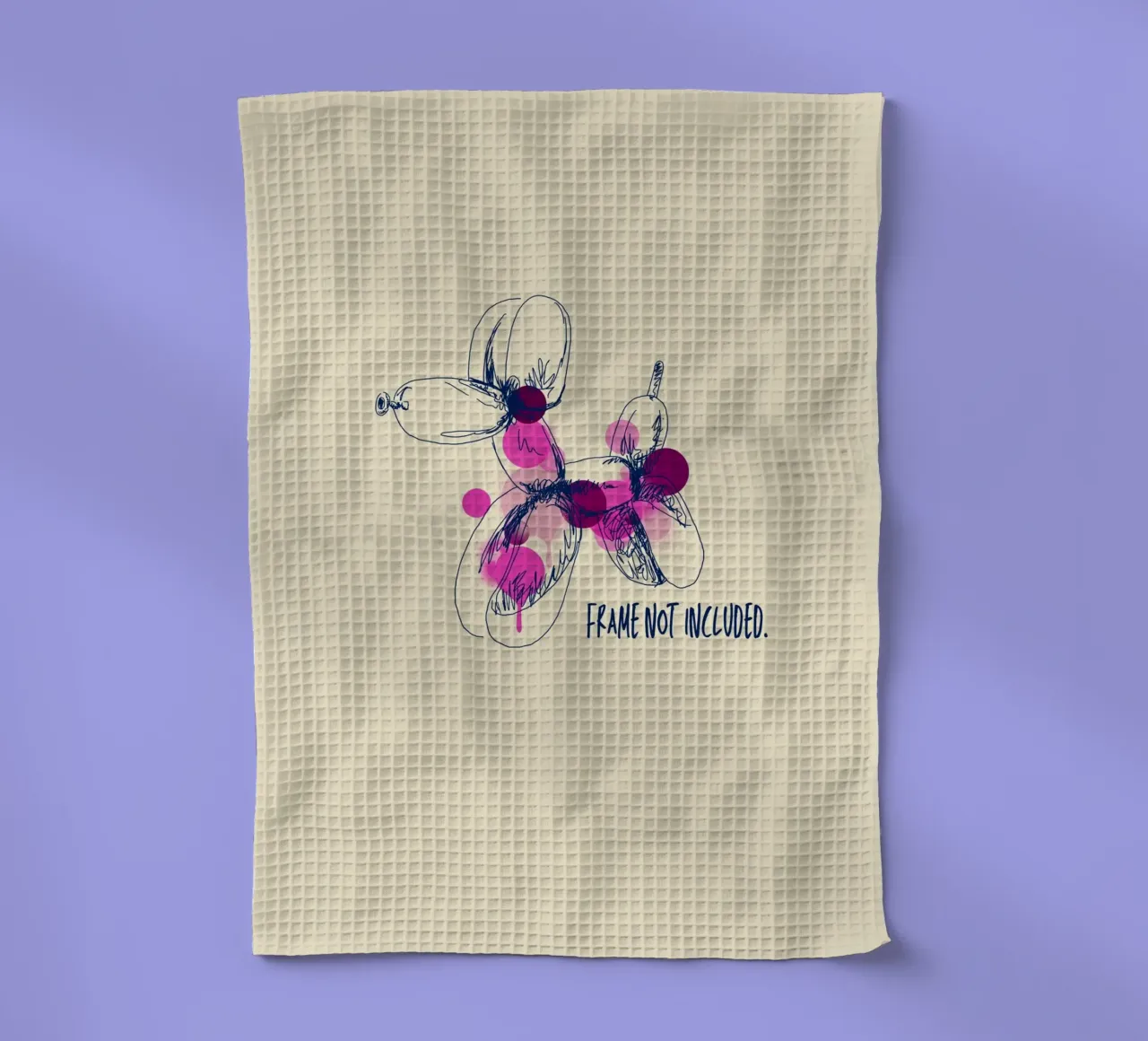 Frame not included torchon de Indigo Rain