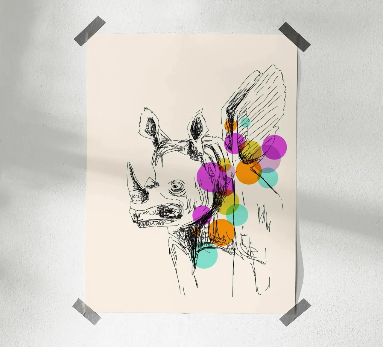Wild Soul poster con telaio in plastica da Indigo Rain