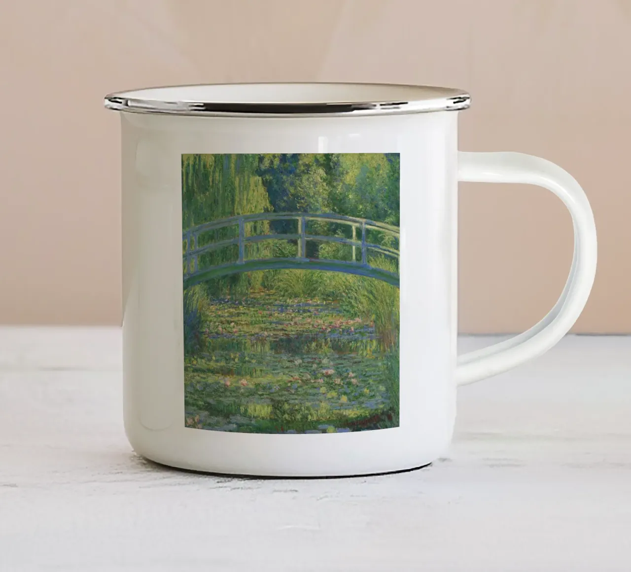 Claude Monet il ponte giapponese tazza in smalto da 50 masterpieces