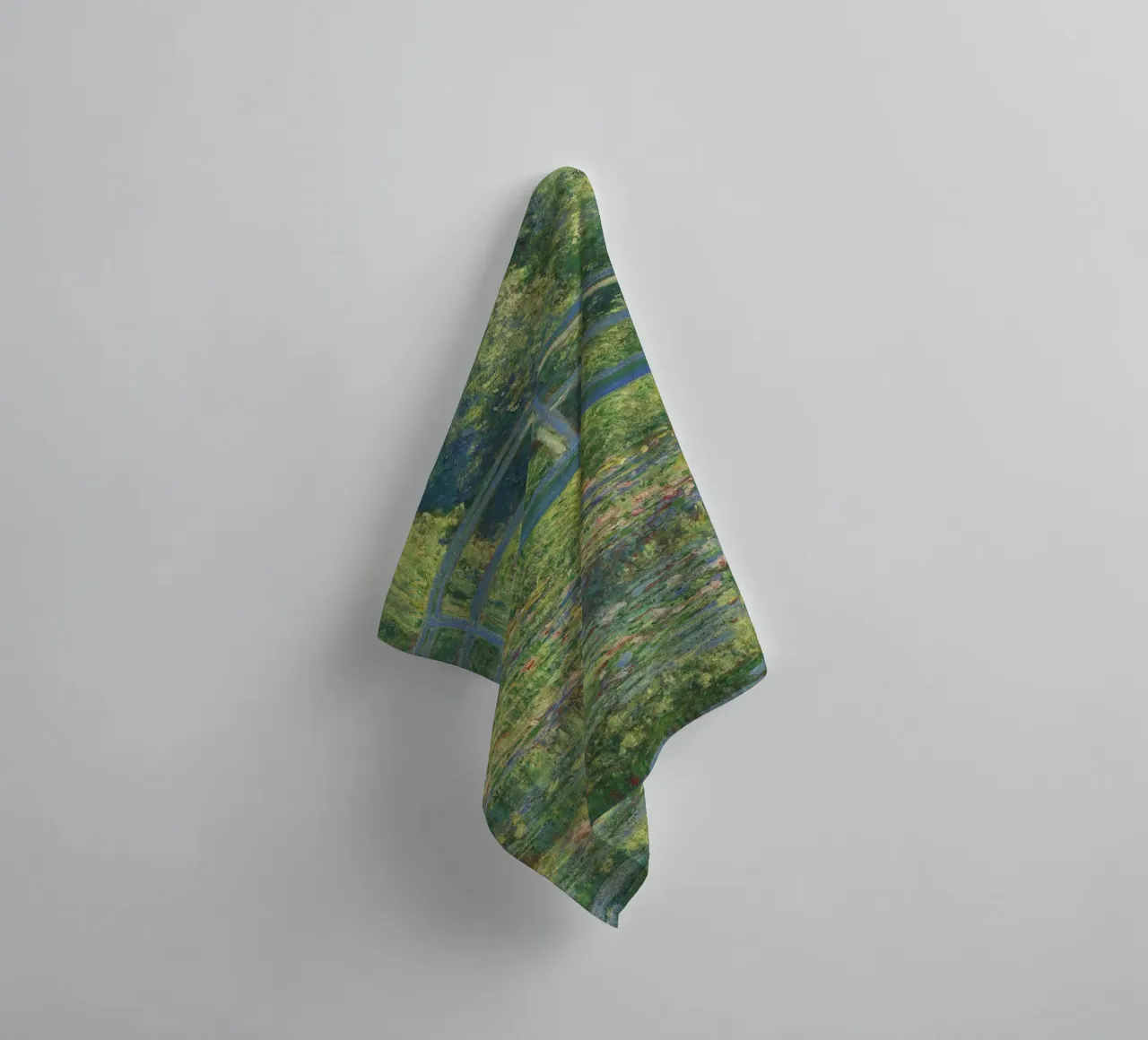 Claude Monet the Japanese bridge towel by 50 masterpieces