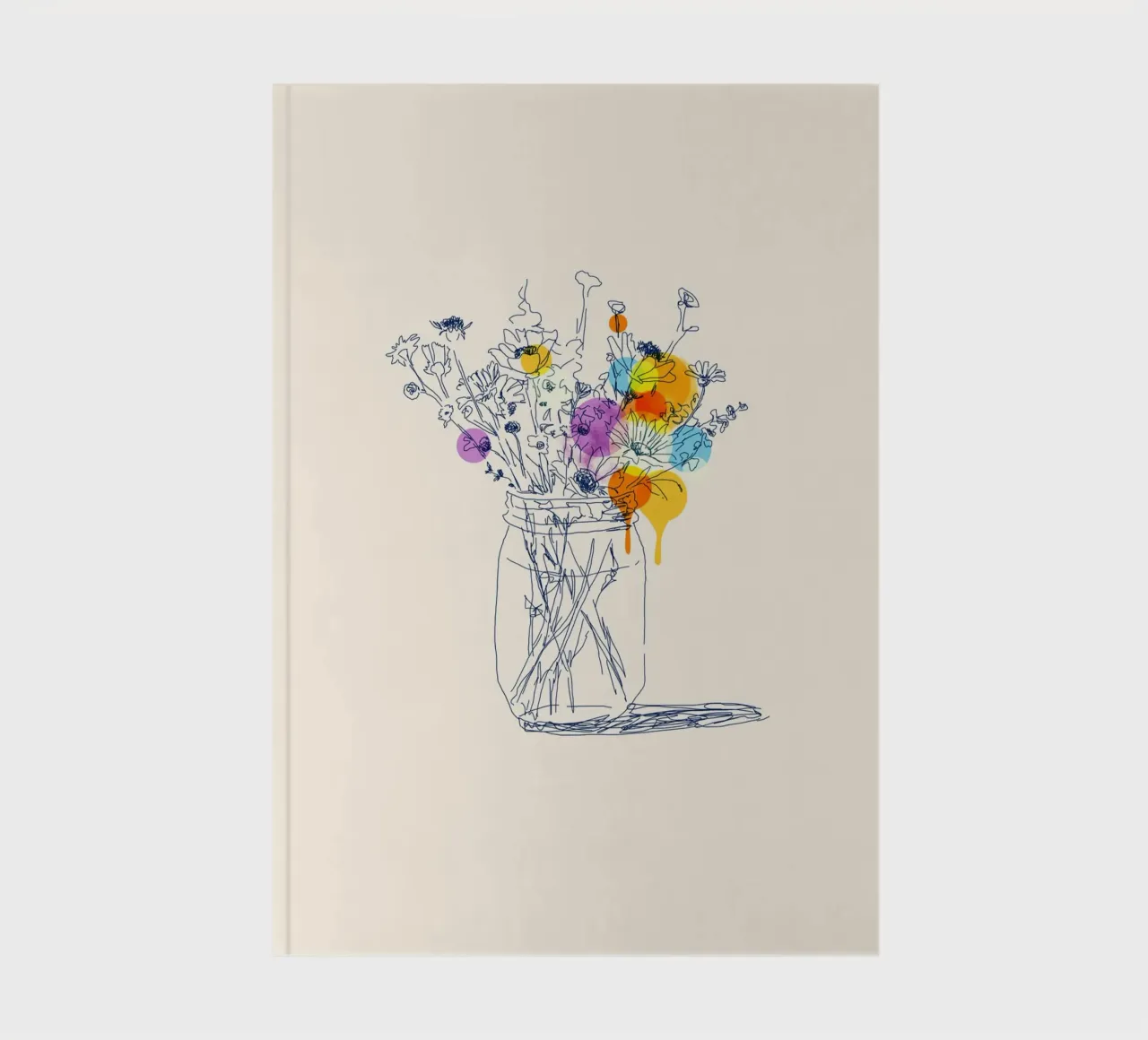 Flowers in a Jar notebook by Indigo Rain