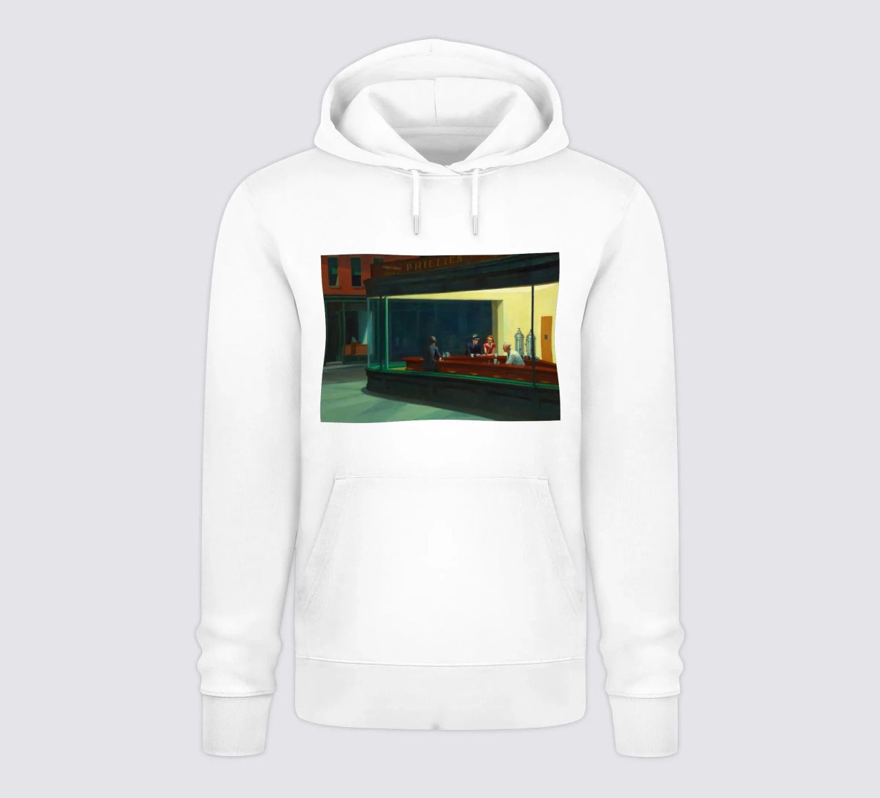 I NIGHTHAWKS di Edward Hopper felpa con cappuccio da 50 masterpieces