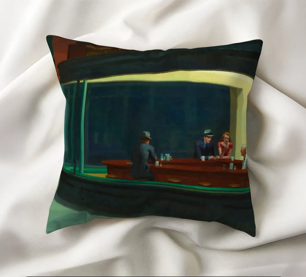 I NIGHTHAWKS di Edward Hopper cuscino da 50 masterpieces