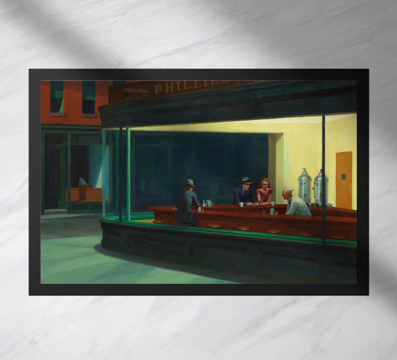 I NIGHTHAWKS di Edward Hopper zerbino da 50 masterpieces