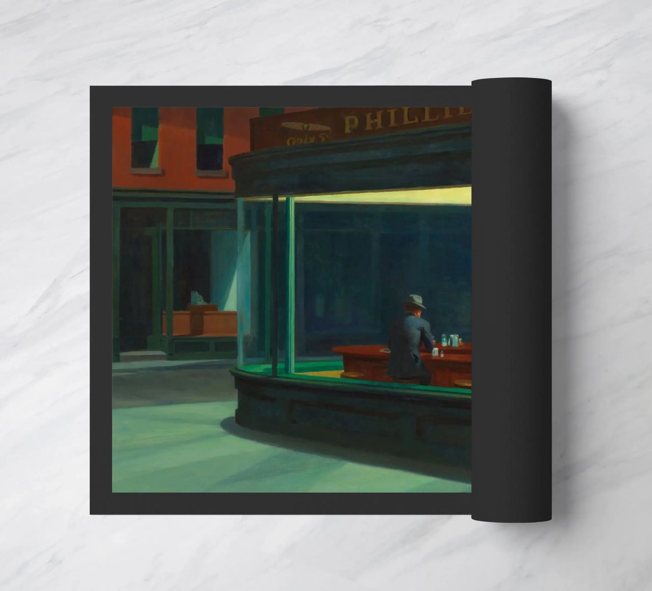 I NIGHTHAWKS di Edward Hopper zerbino da 50 masterpieces