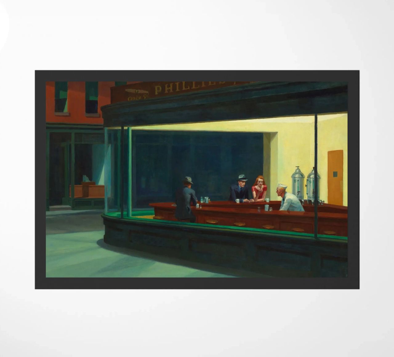 I NIGHTHAWKS di Edward Hopper zerbino da 50 masterpieces