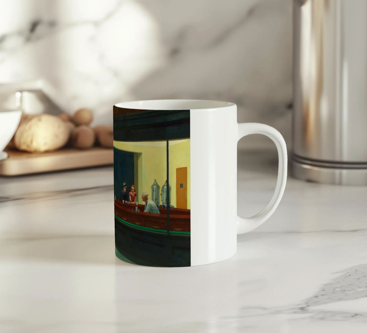 I NIGHTHAWKS di Edward Hopper tazza in ceramica da 50 masterpieces