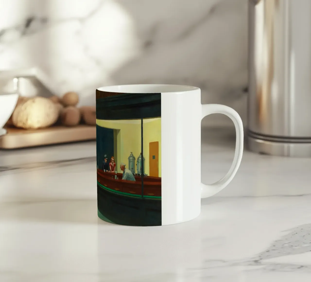 NIGHTHAWKS von Edward Hopper Keramik Tasse von 50 masterpieces
