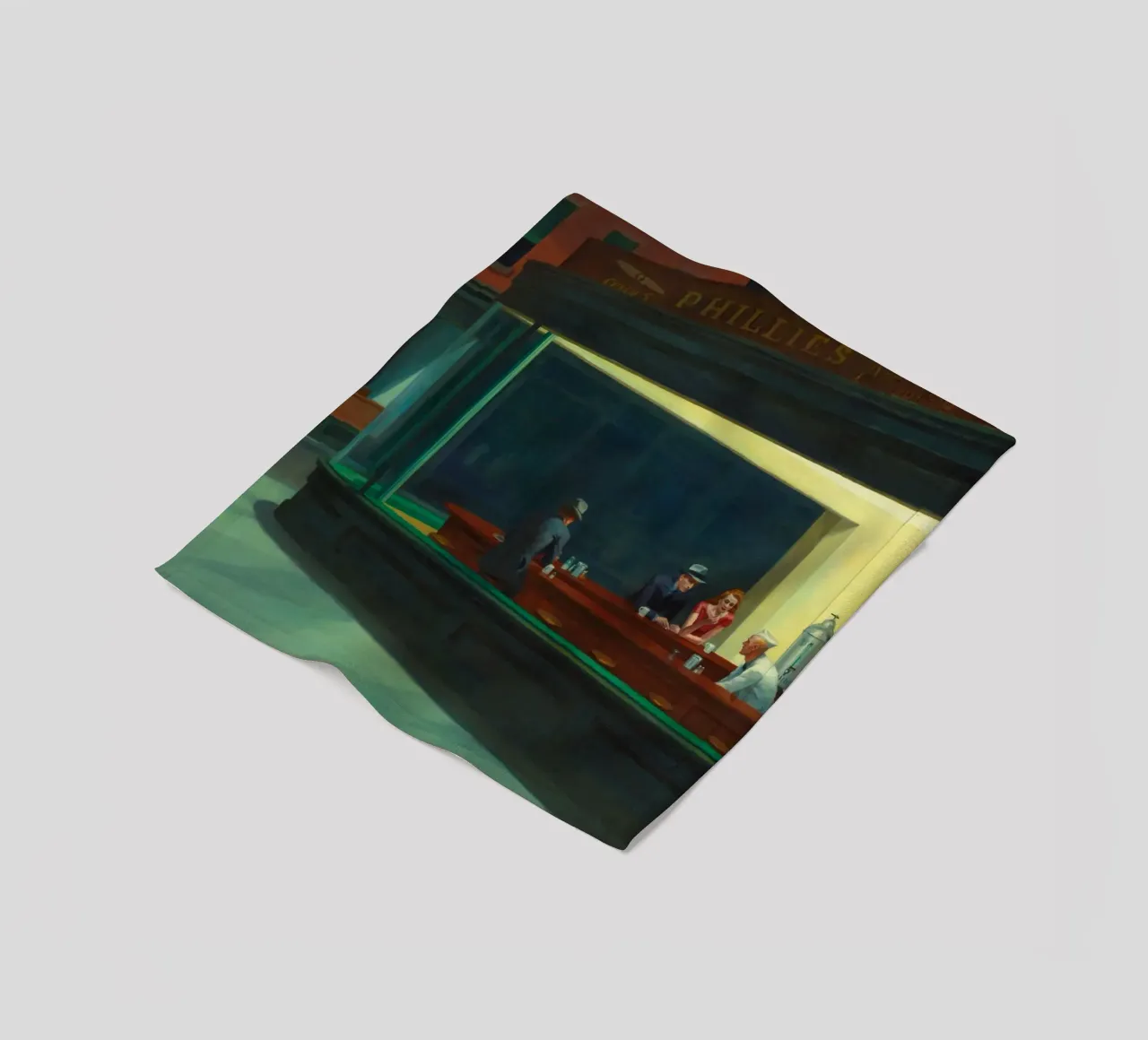 I NIGHTHAWKS di Edward Hopper coperta in pile da 50 masterpieces