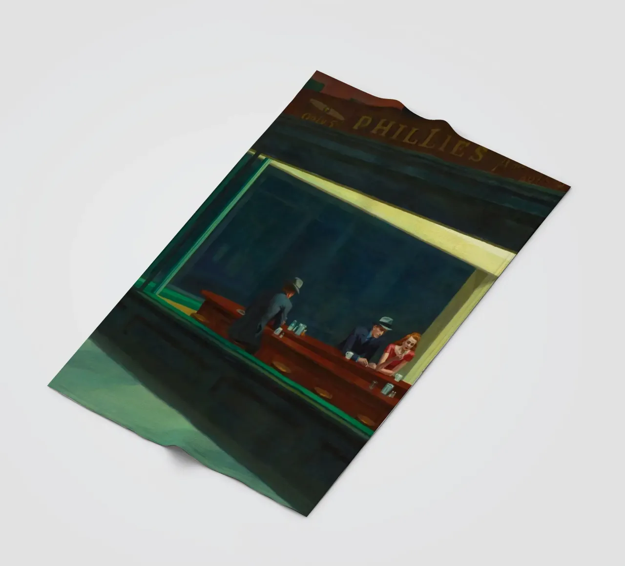 I NIGHTHAWKS di Edward Hopper coperta in pile da 50 masterpieces