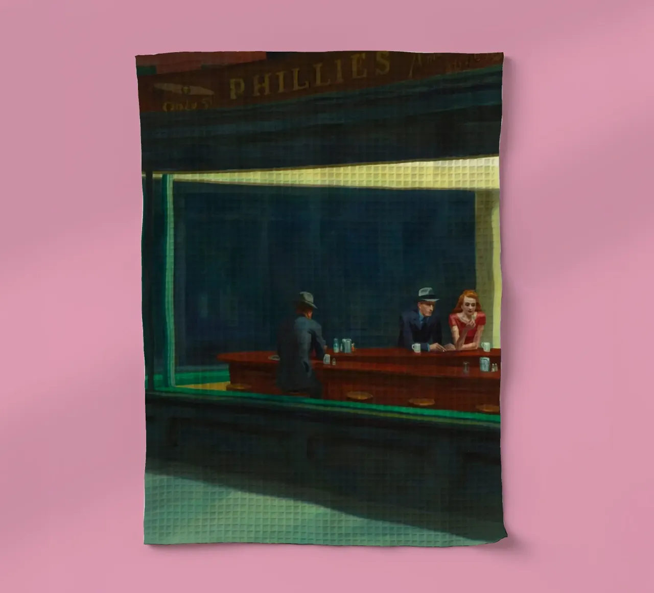 I NIGHTHAWKS di Edward Hopper canovaccio da cucina da 50 masterpieces
