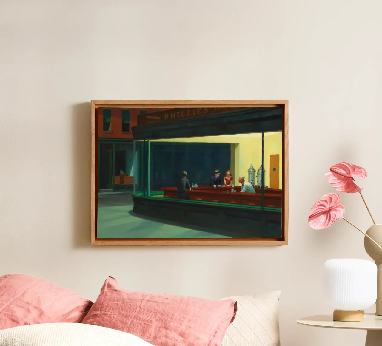 I NIGHTHAWKS di Edward Hopper tela con Cornice a cassetta da 50 masterpieces