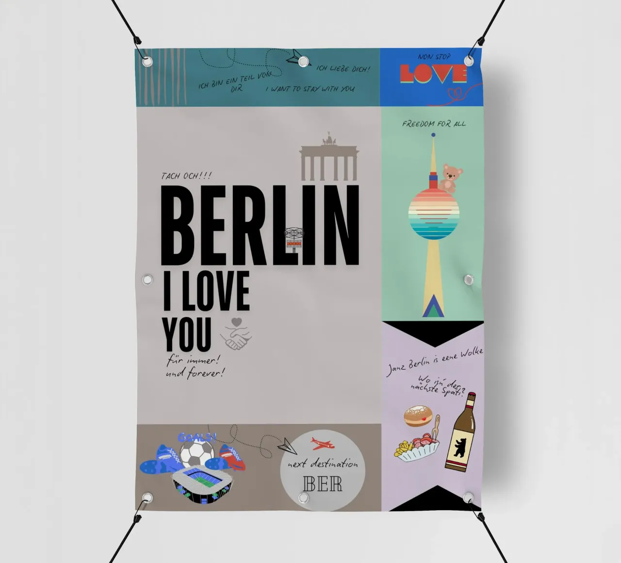 Forever Berlin telo in pvc da DLart