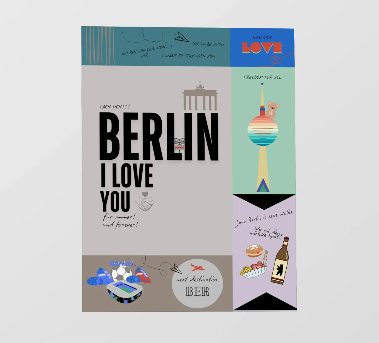 Forever Berlin telo in pvc da DLart