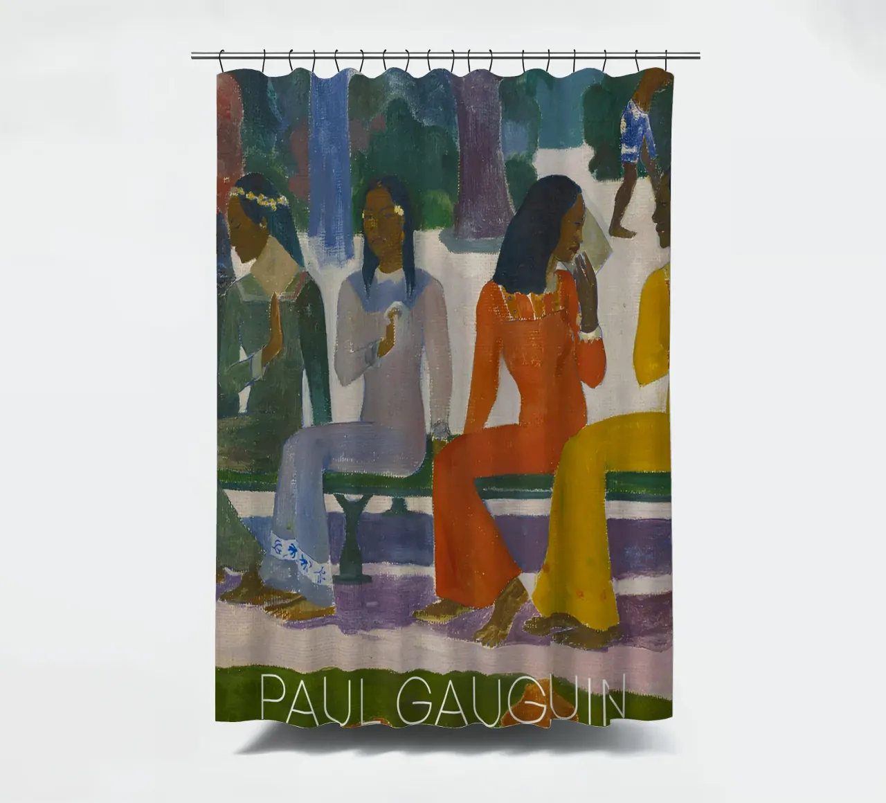 Paul Gauguin Ta Matete - Post-Impressionistischer Druck Duschvorhang von NorwesClub