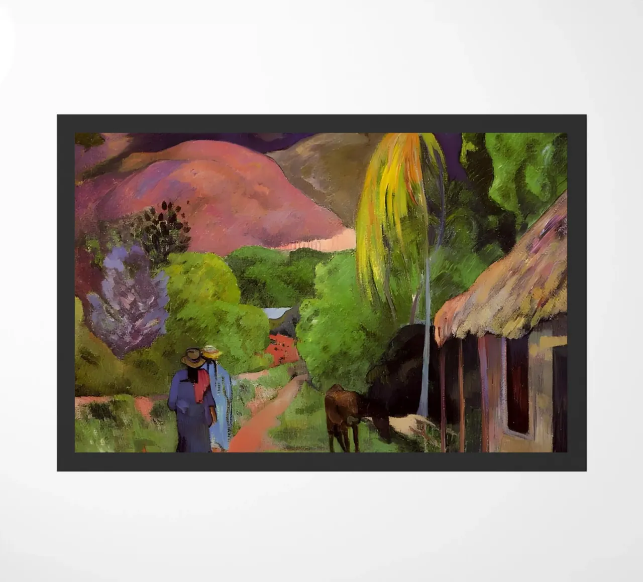Gauguin Tahitian Landscape Post-Impressionist Road Art Print doormat by NorwesClub