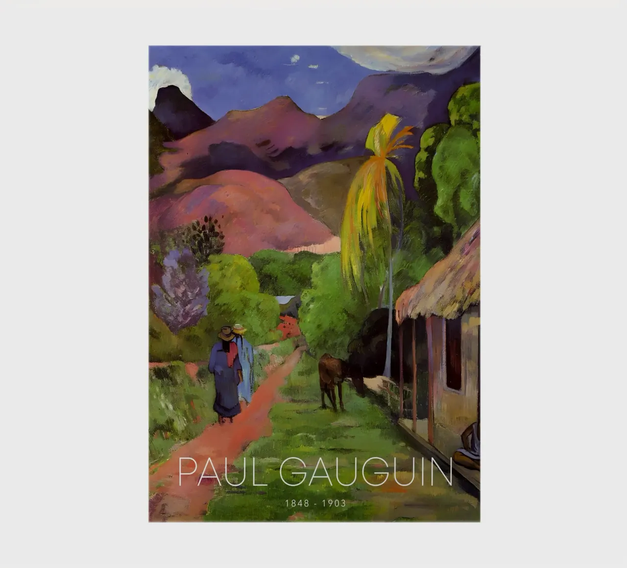 Gauguin Tahitian Landscape Post-Impressionist Road Art Print notebook by NorwesClub