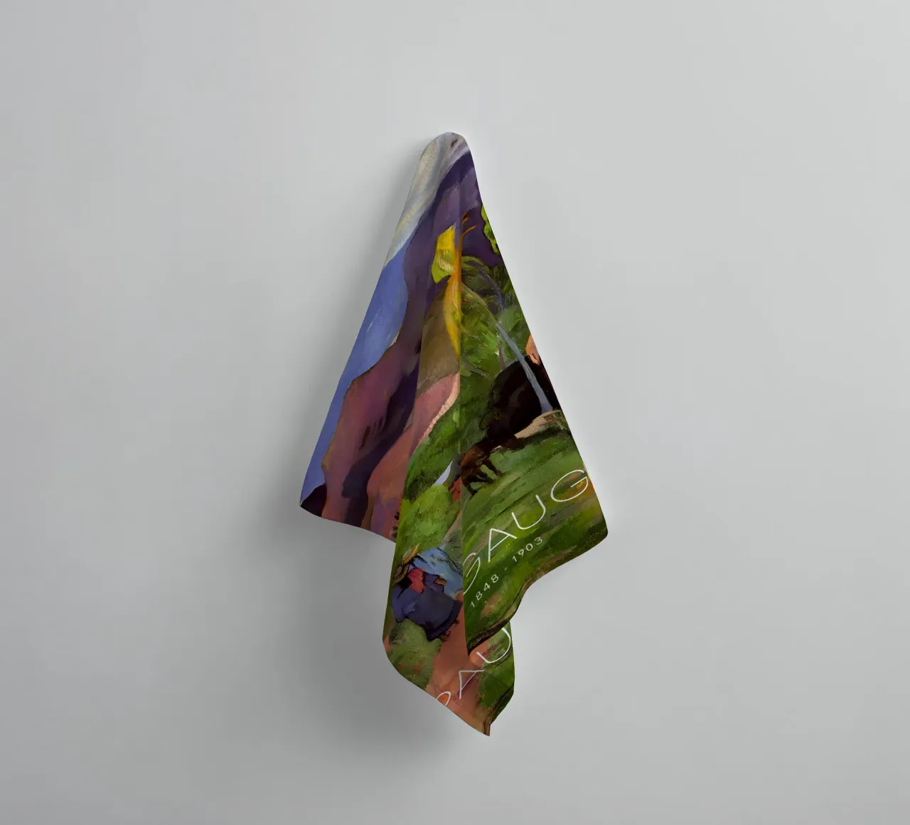 Gauguin Tahitian Landscape Post-Impressionist Road Art Print towel by NorwesClub