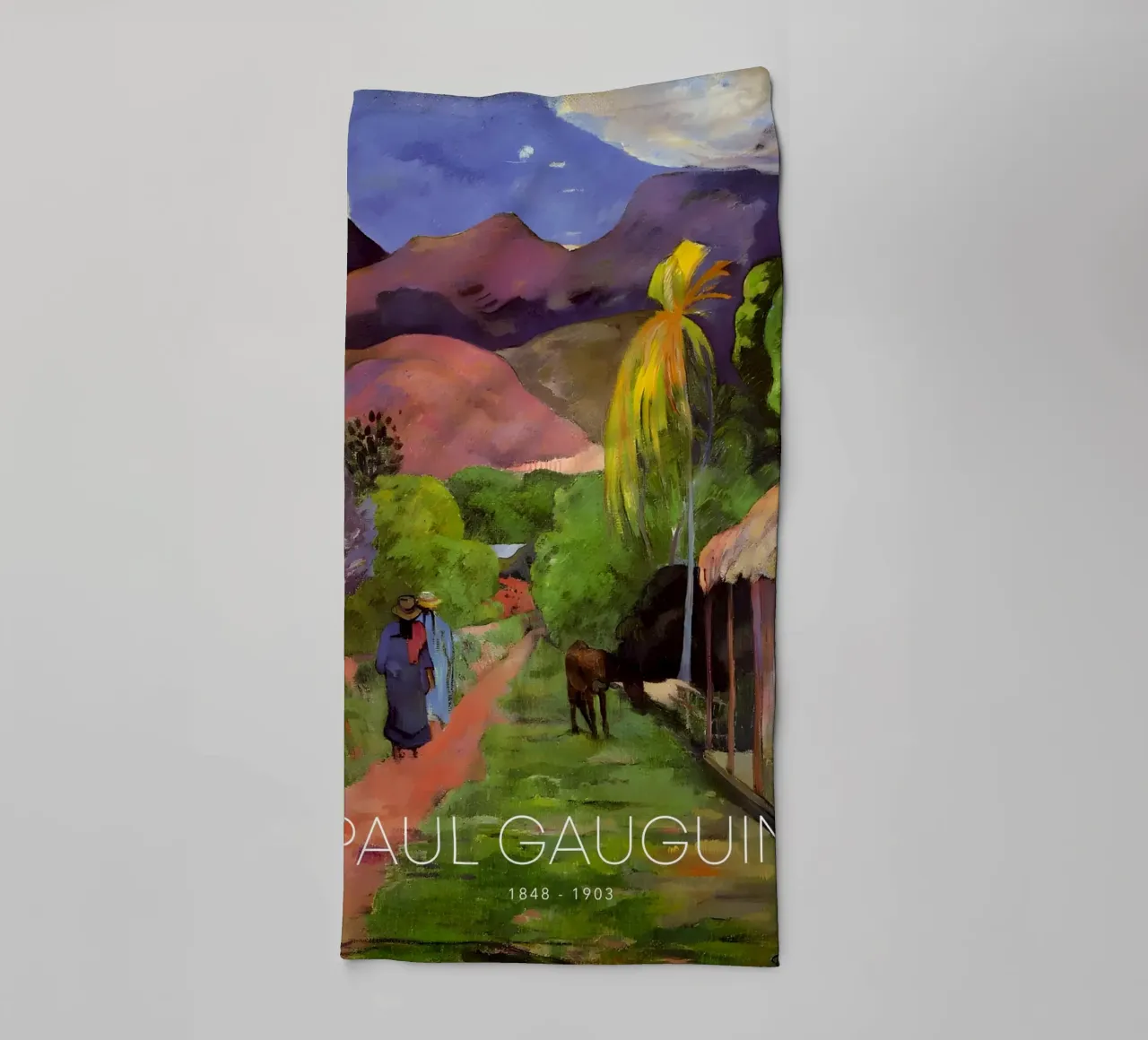 Gauguin Tahitian Landscape Post-Impressionist Road Art Print towel by NorwesClub