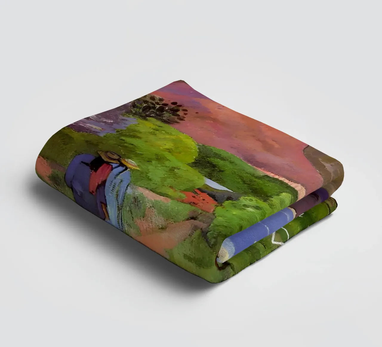 Gauguin Tahitian Landscape Post-Impressionist Road Art Print towel by NorwesClub