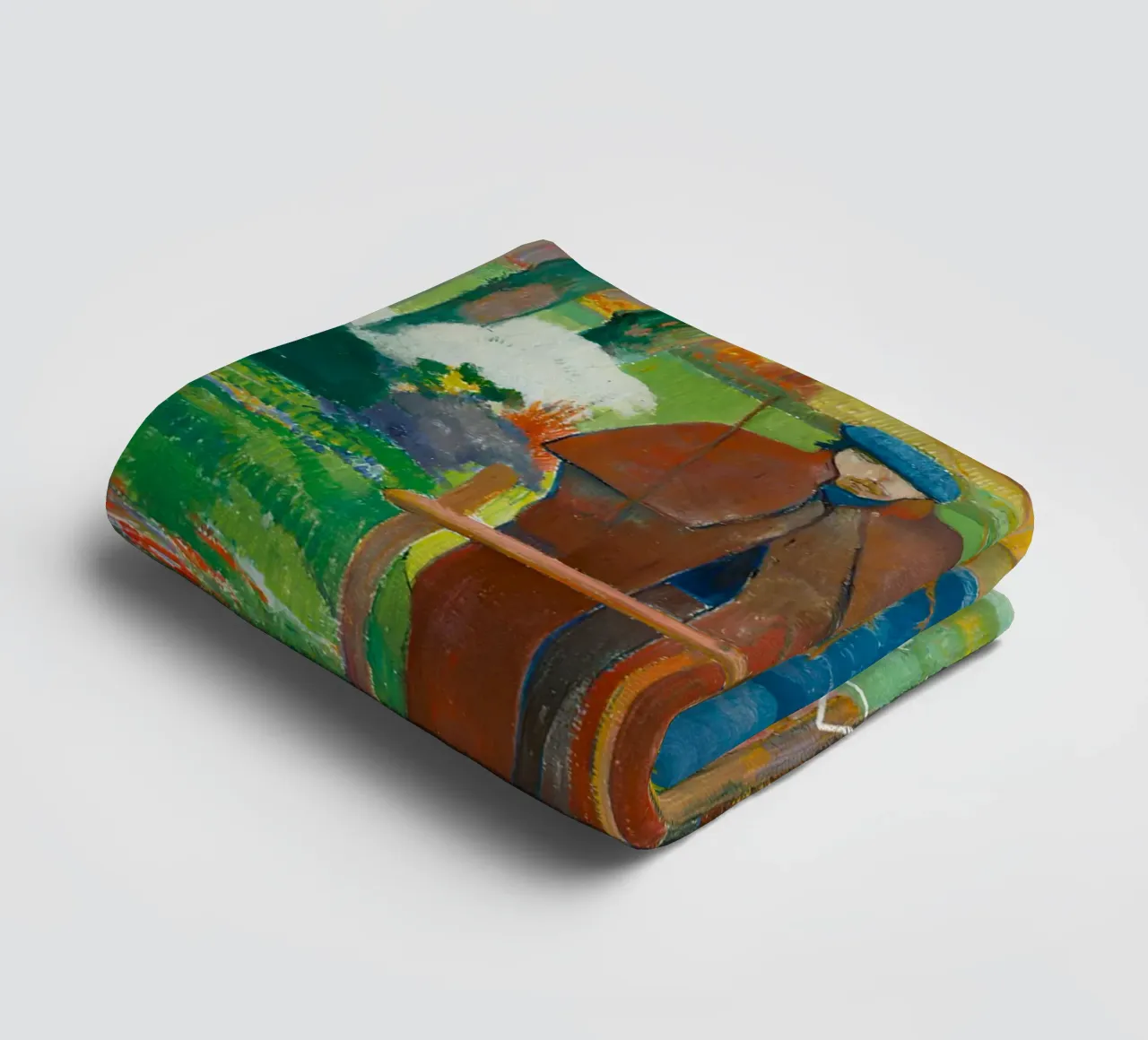 Gauguin Bonjour Post-Impressionist Brittany Encounter Print towel by NorwesClub