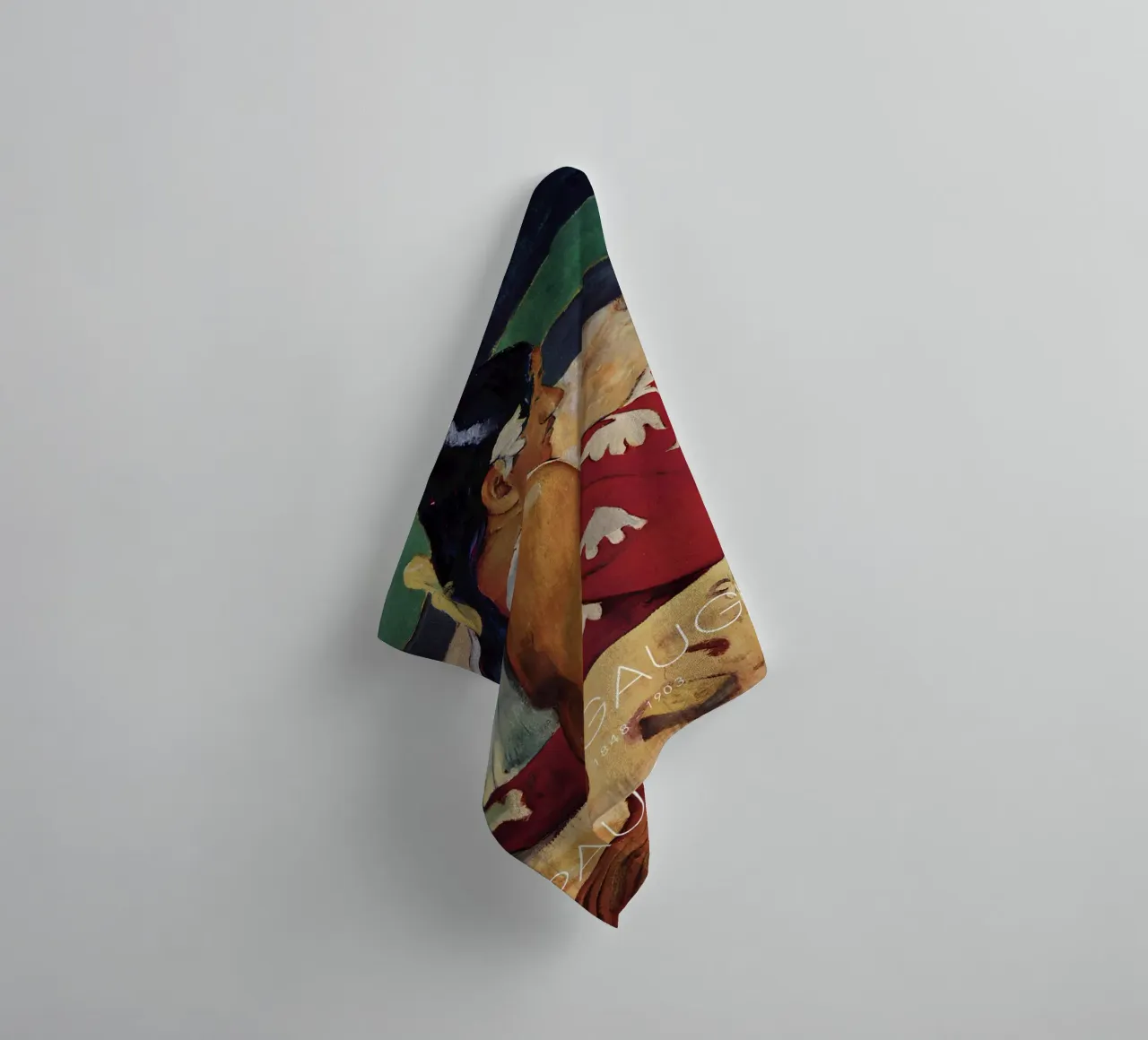 Gauguin Tahitiaanse vrouw liggend Post-Impressionist Print badhanddoek van NorwesClub