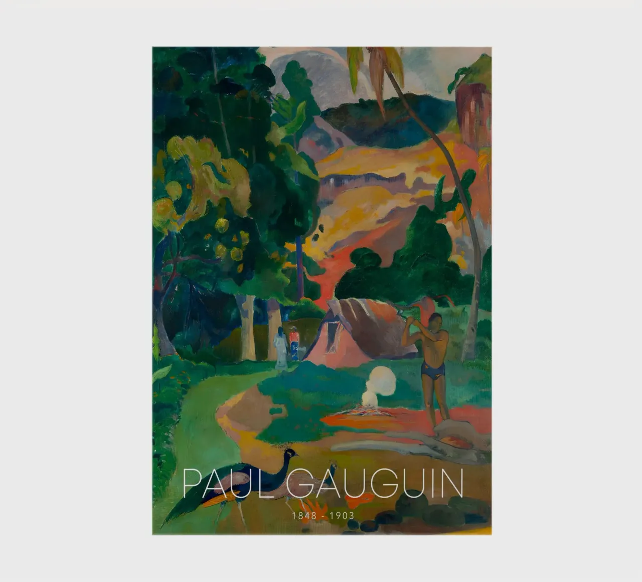 Gauguin Matamoe Post-Impressionist Peacock Art Print notebook by NorwesClub