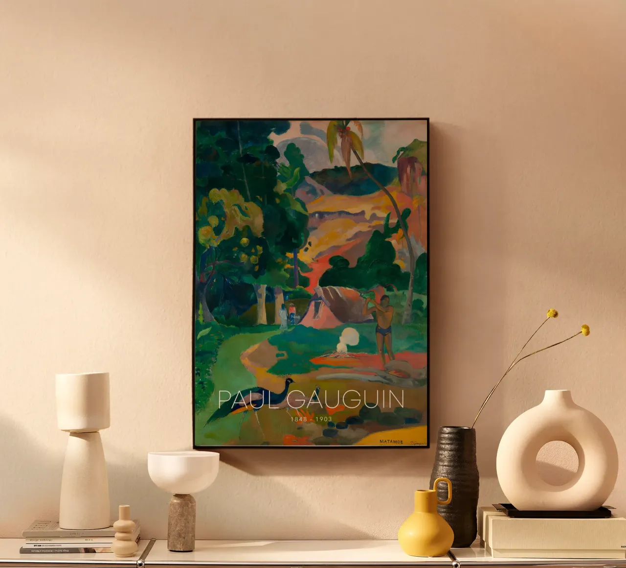 Gauguin Matamoe Post-Impressionist Peacock Art Print metacrilato de NorwesClub