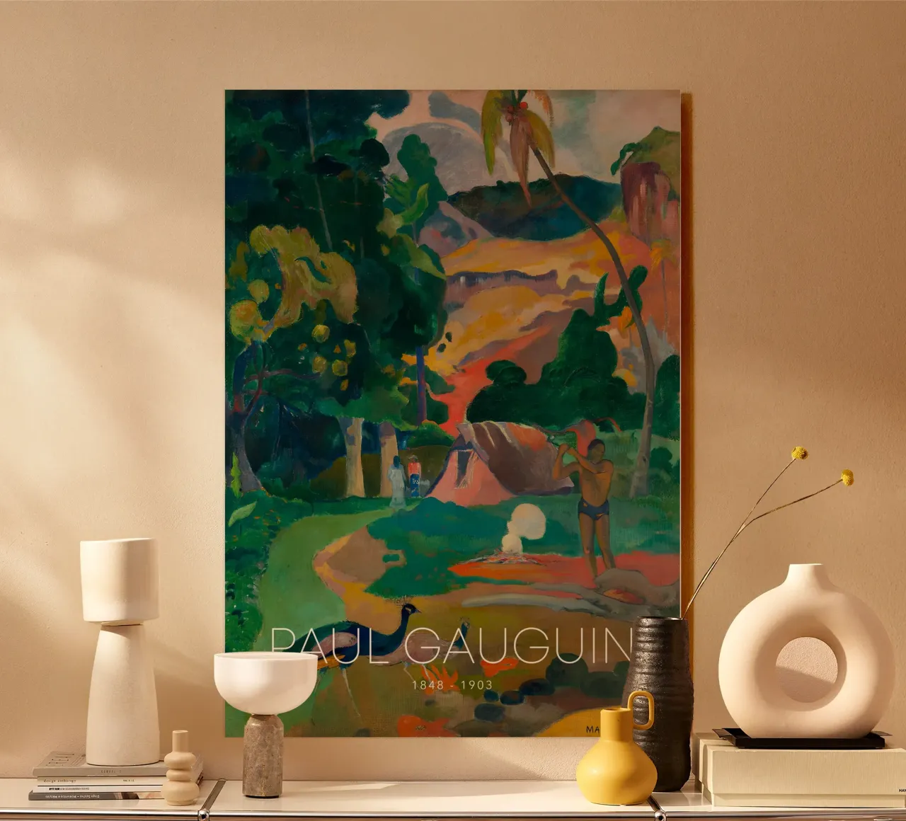 Gauguin Matamoe Post-Impressionist Peacock Art Print metacrilato de NorwesClub