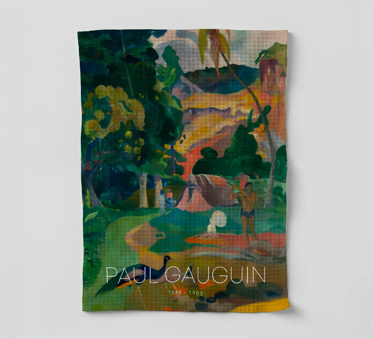 Gauguin Matamoe Post-Impressionist Peacock Art Print torchon de NorwesClub