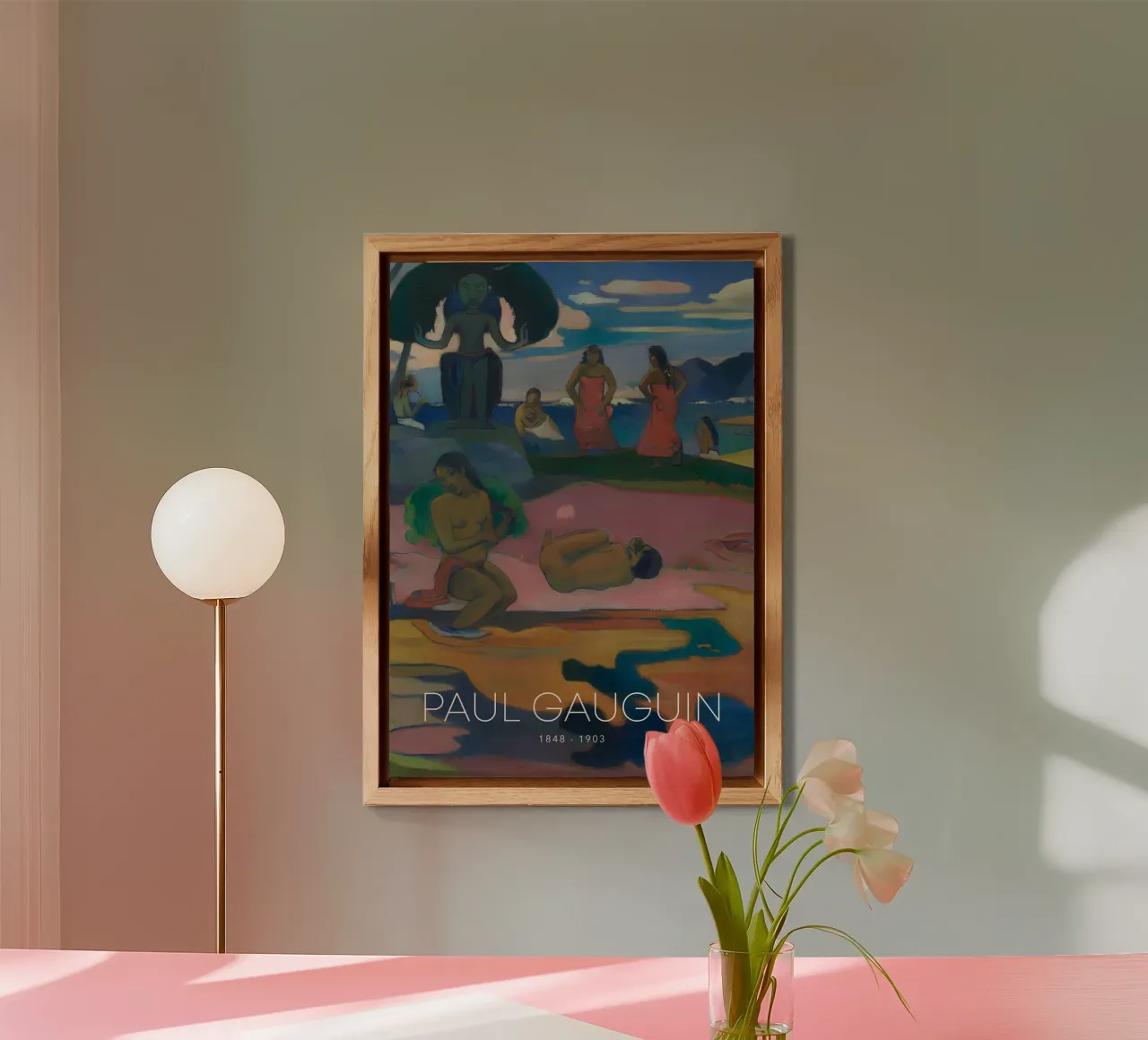 Gauguin Mahana No Atua Stampa Dio post-impressionista alluminio dibond da NorwesClub