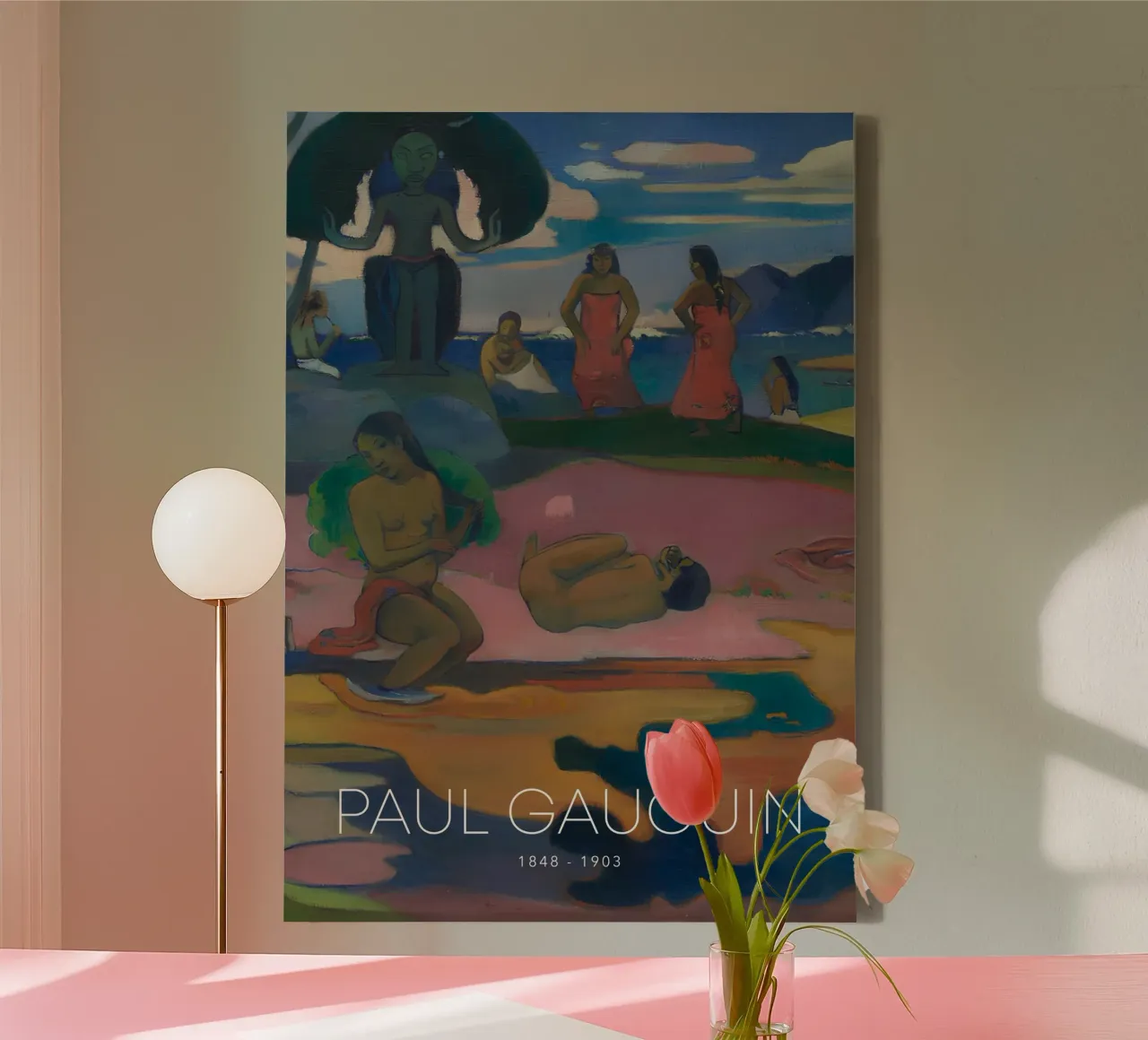 Gauguin Mahana No Atua Post-Impressionistischer Gott Druck Leinwand von NorwesClub