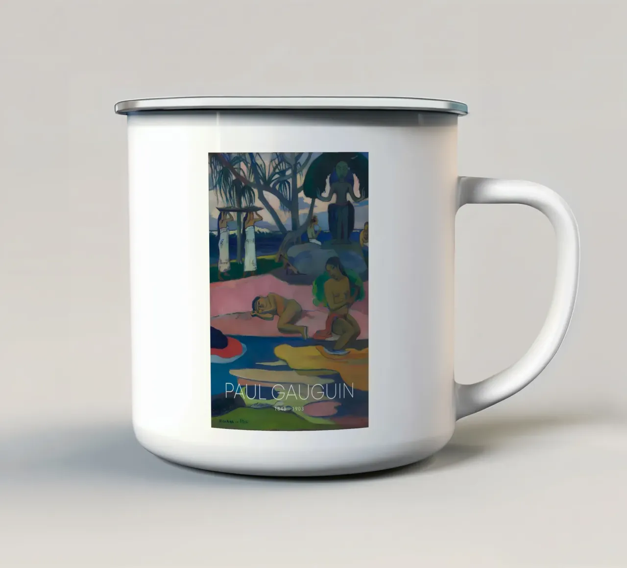 Gauguin Mahana No Atua Stampa Dio post-impressionista tazza in smalto da NorwesClub
