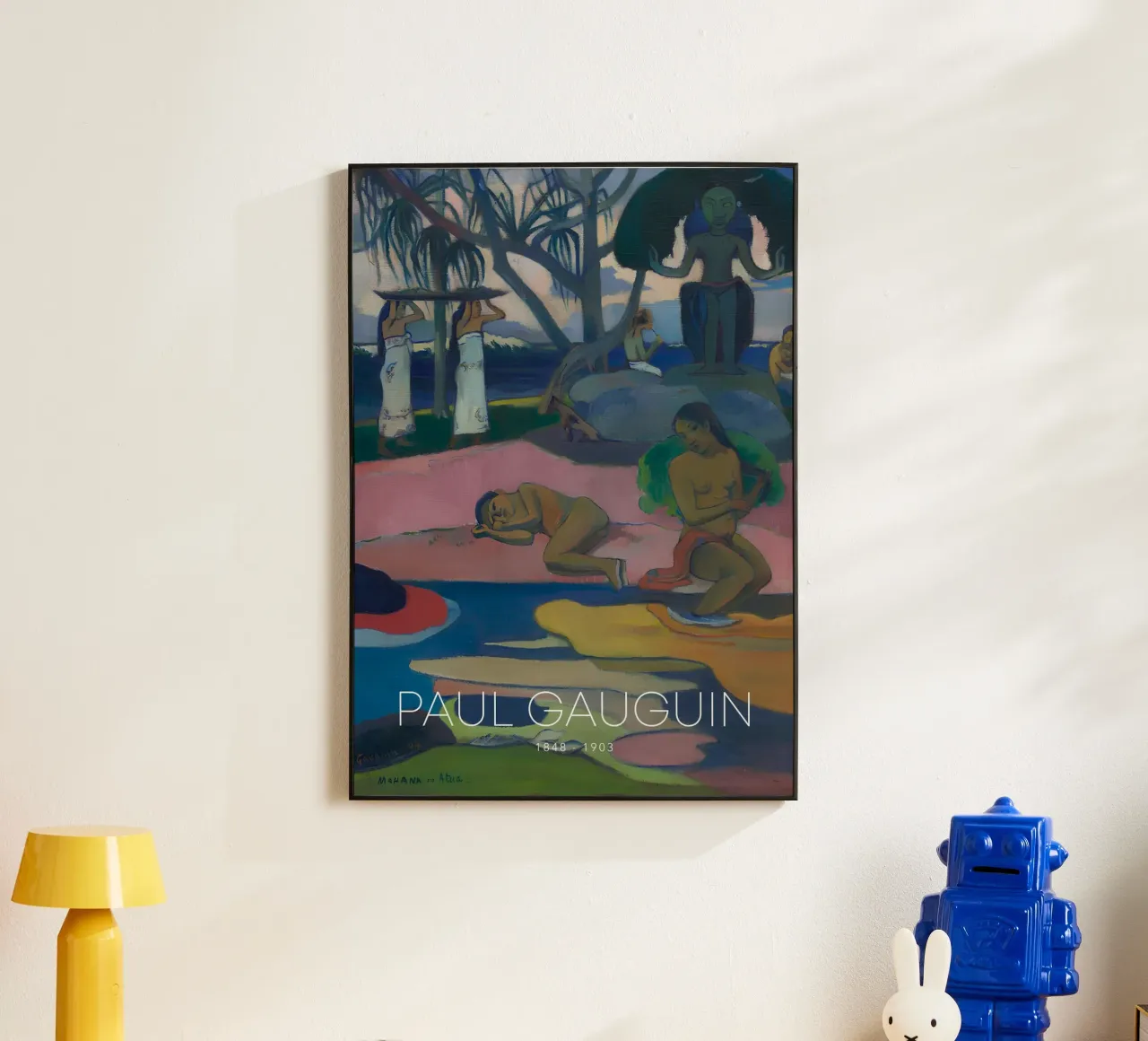 Gauguin Mahana No Atua Stampa Dio post-impressionista alluminio dibond da NorwesClub