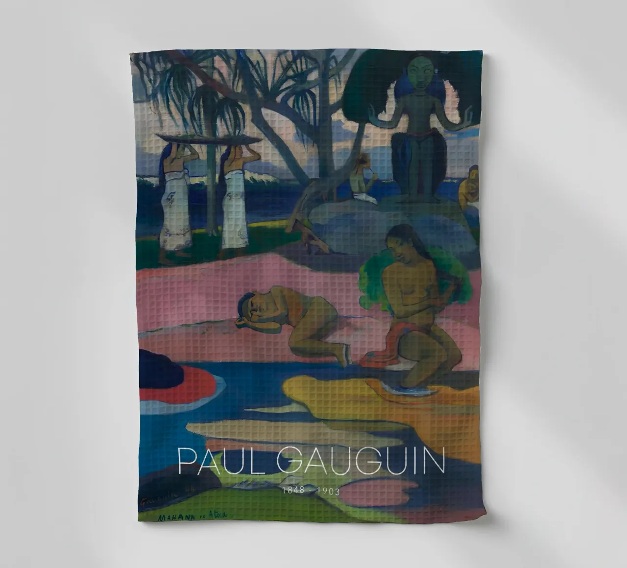 Gauguin Mahana No Atua Stampa Dio post-impressionista canovaccio da cucina da NorwesClub