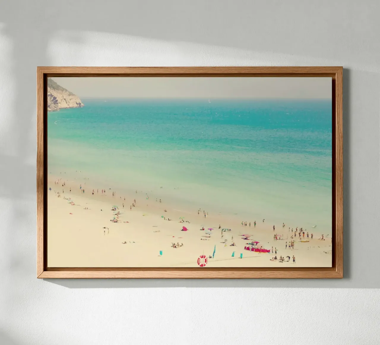Spiaggia - Oceano Pastello Mare Viaggio tela con Cornice a cassetta da Ingrid Beddoes