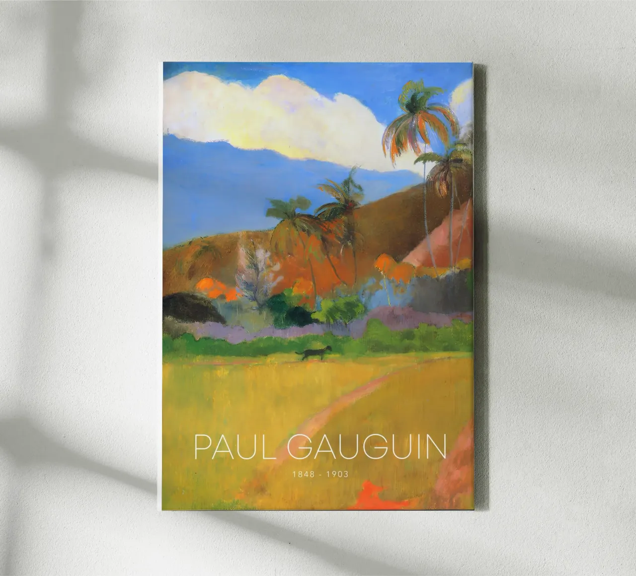 Gauguin Tropical Path Post-Impressionist Landscape Print canvas with Floater frame by NorwesClub
