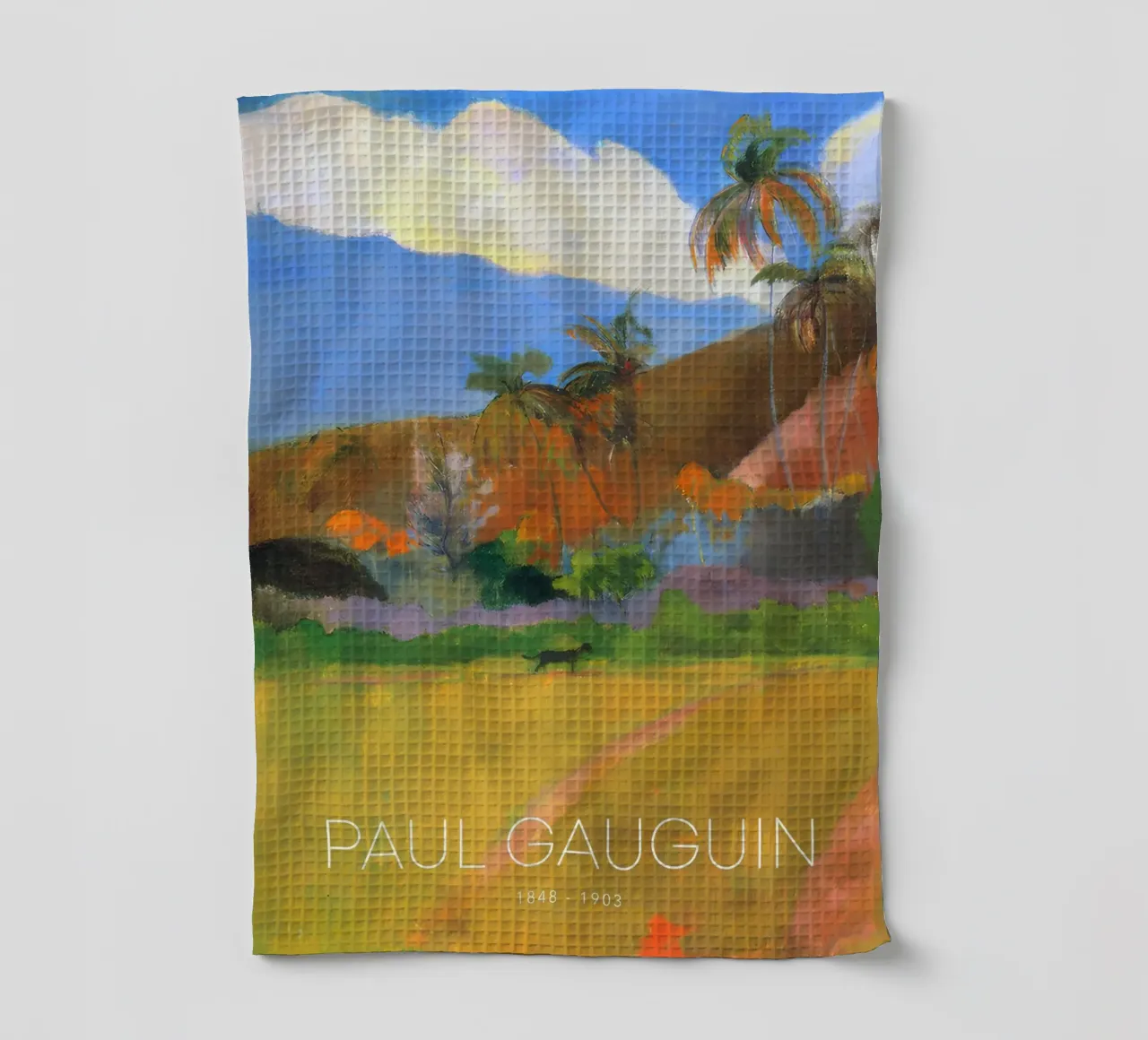 Gauguin Tropical Path Post-Impressionist Landscape Print torchon de NorwesClub